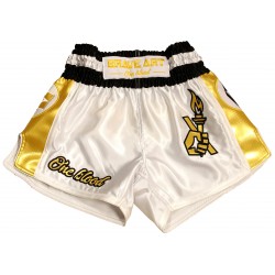 Brave Art Muay Thai Shorts Gold – Weiß & Gold – BATHSHWG