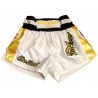 Brave Art Muay Thai Shorts Gold – Weiß & Gold – BATHSHWG