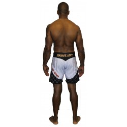 Short MMA Octogone Brave Art – Bianco & Nero – MMASHOCT