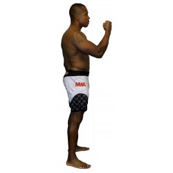 Short MMA Octogone Brave Art – Bianco & Nero – MMASHOCT