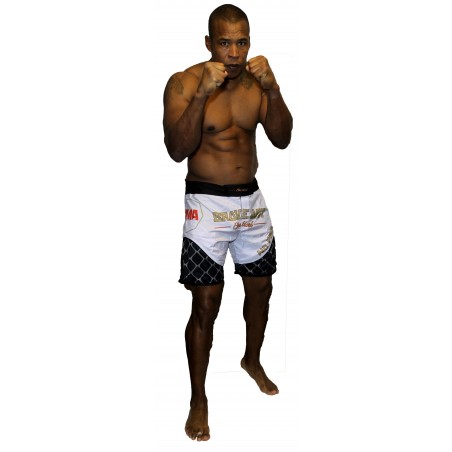Short MMA Octogone Brave Art – Bianco & Nero – MMASHOCT