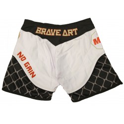 Short MMA Octogone Brave Art – Bianco & Nero – MMASHOCT