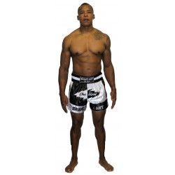 Brave Art Muay-Thai Short Light Night – Schwarz & Weiß – BATSLN
