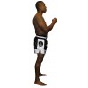 Short Muay Thai Brave Art Light Night – Nero & Bianco – BATSLN